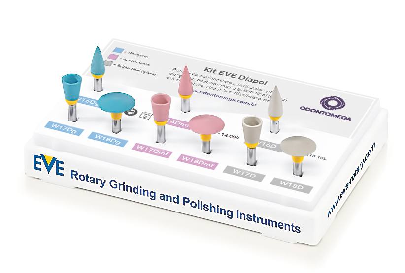 Kit EVE Diapol p/ Cer�micas - 18-105 - ODONTOMEGA<br>Acabamento e Polimento  - R$ 0,00